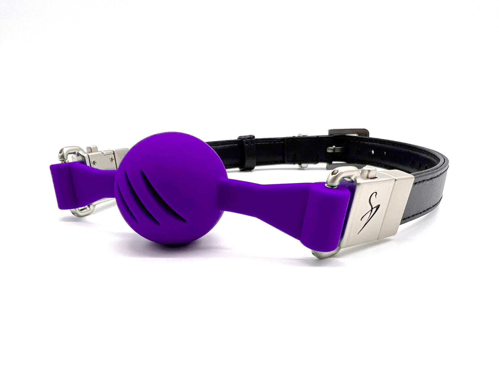 Black Swan  Gag Ball Set Black Purple